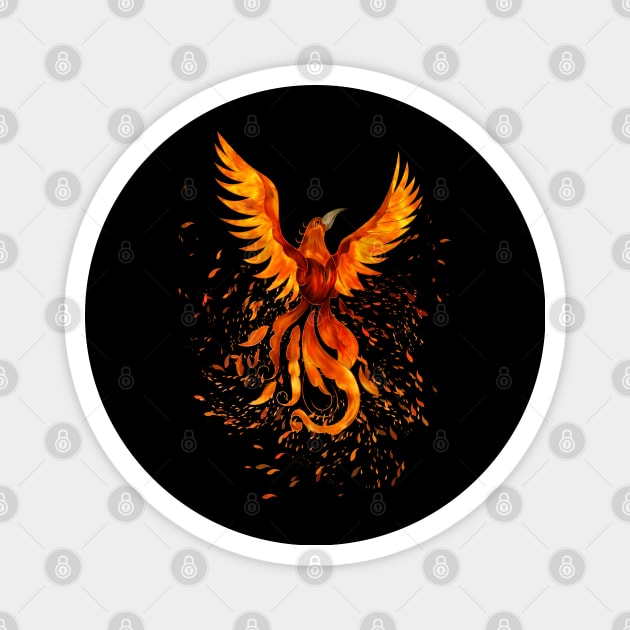 Rising Phoenix Bird Magnet by Nartissima